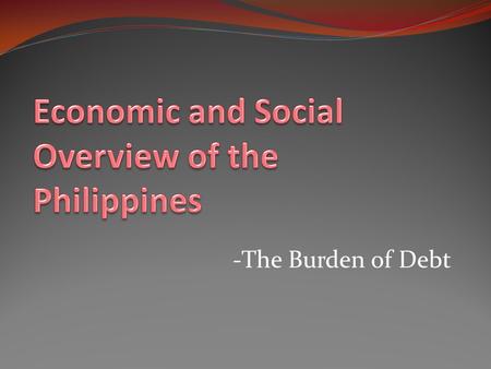 -The Burden of Debt The 14 th Congress Philippine Debt Audit Campaign Rebecca L. Malay Treasurer Freedom from Debt Coalition.