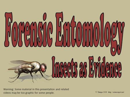 Forensic Entomology Insects as Evidence