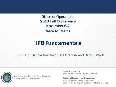 IFB Fundamentals Erin Datri, Debbie Boettner, Kate Brenner and Carol DeWolf.