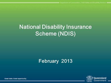 National Disability Insurance Scheme (NDIS)