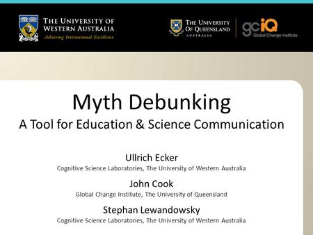 John Cook Global Change Institute, University of Queensland Web:    Phone: +61 7 3365 3553.