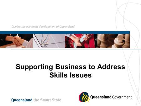 Supporting Business to Address Skills Issues. Background Economic powerhouse Diversify the economy by facilitating the development of emerging industries.