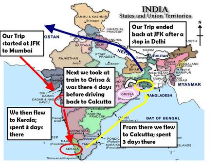 Our Trip ended back at JFK after a stop in Delhi