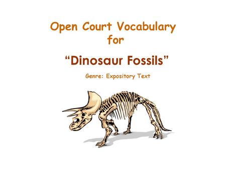 Open Court Vocabulary for