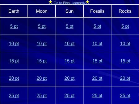 1 10 pt 15 pt 20 pt 25 pt 5 pt 10 pt 15 pt 20 pt 25 pt 5 pt 10 pt 15 pt 20 pt 25 pt 5 pt 10 pt 15 pt 20 pt 25 pt 5 pt 10 pt 15 pt 20 pt 25 pt 5 pt EarthMoonSunFossilsRocks.