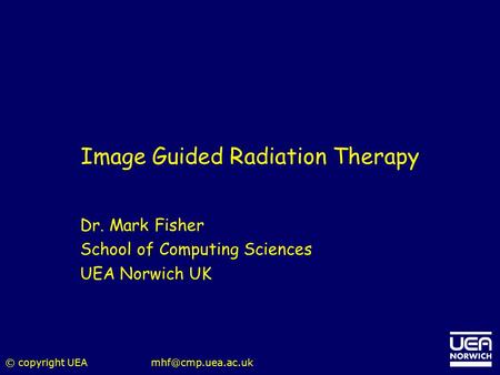 Image Guided Radiation Therapy