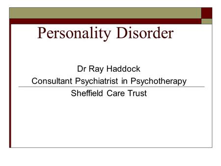 Consultant Psychiatrist in Psychotherapy