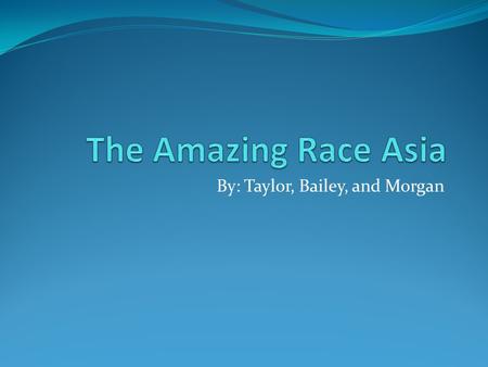 By: Taylor, Bailey, and Morgan. Contestants (Teams) Crystal and Bob Shay and Jim Matt and Tina Mitch and Max Wanda and Melody Scarlett and Lauren Mimi.