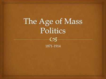 1871-1914.  The Long (19 th ) Century  II. Yeats’s Interactions with the 1890s  Fin de siècle ( 世紀末現象 )  French: end of the century  Generally.