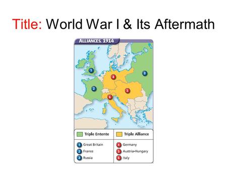 Title: World War I & Its Aftermath. What was the Monroe Doctrine?