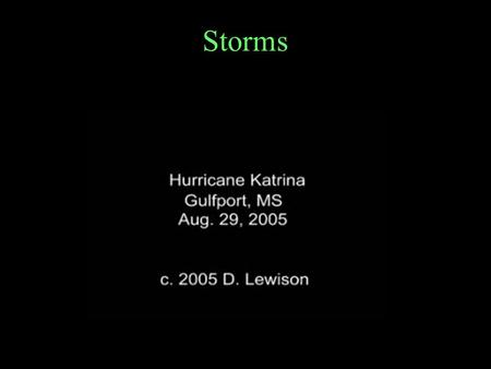 Storms. What are Storms? Regional atmospheric disturbances characterized by strong winds often accompanied by precipitation What is our focus? –Cyclones.