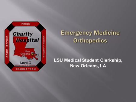 Emergency Medicine Orthopedics