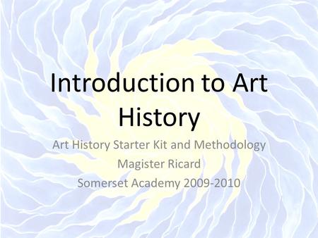 Introduction to Art History