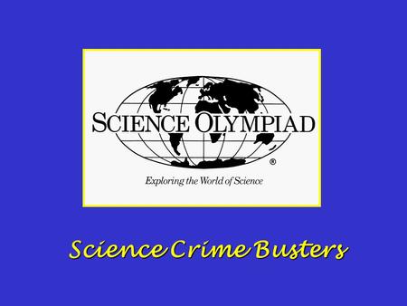 Science Crime Busters.