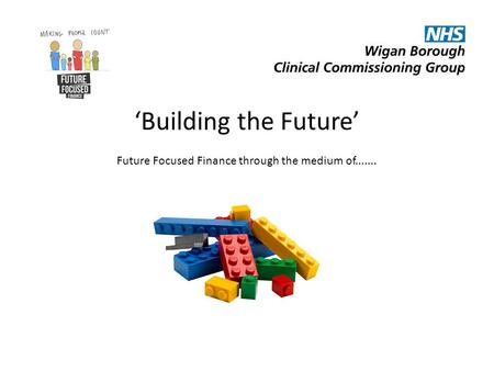 ‘Building the Future’ Future Focused Finance through the medium of.......