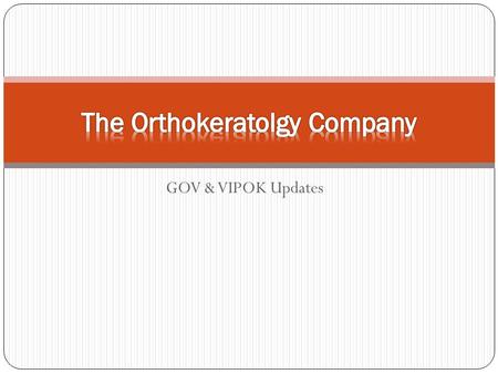 The Orthokeratolgy Company