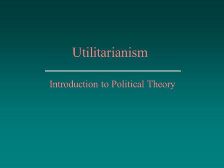 Introduction to Political Theory