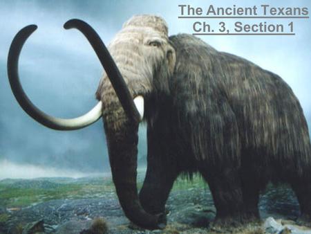 The Ancient Texans Ch. 3, Section 1. I.Prehistory:the period of time before writing was developed A. People first came to the Western Hemisphere 35,000years.