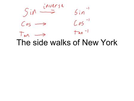 The side walks of New York. A friend of yours is having a party in her Manhattan apartment, which borders Central Park. She gives you the following directions.