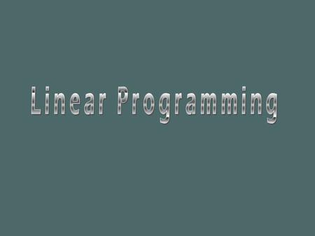 Standard  MM3A6. Students will solve linear programming problems in two variables.  a. Solve systems of inequalities in two variables, showing the solutions.