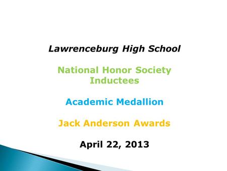 Lawrenceburg High School National Honor Society Inductees