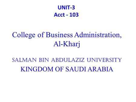 College of Business Administration, Al-Kharj