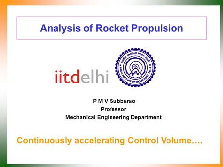 Analysis of Rocket Propulsion