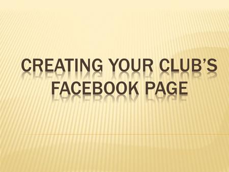  1. You must have a personal page to create a Club page. You will use this account to manage your Club account. Your personal account profile is separate.