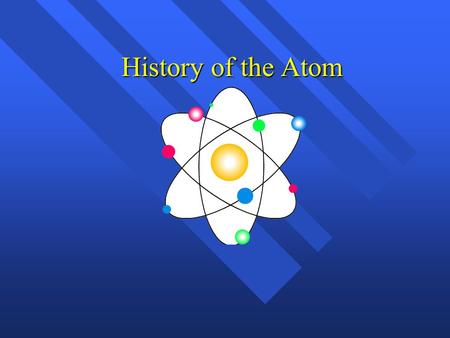 History of the Atom.