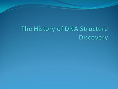 1869 – Johann Miescher Studied the nuclei of white blood cells Isolated the material using HCl (aq) and digestive proteins Named the substance nuclein.