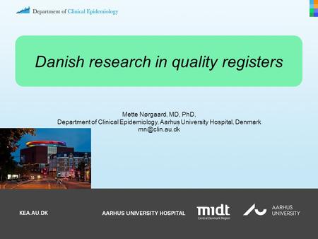 Danish research in quality registers