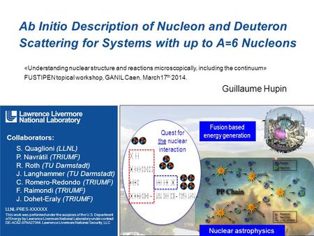 LLNL-PRES-XXXXXX This work was performed under the auspices of the U.S. Department of Energy by Lawrence Livermore National Laboratory under contract DE-AC52-07NA27344.