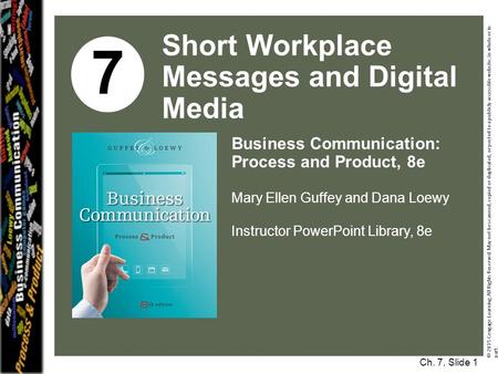 7 Short Workplace Messages and Digital Media Business Communication: