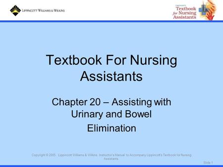 Textbook For Nursing Assistants