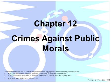 Crimes Against Public Morals