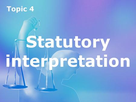 Statutory interpretation