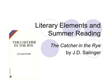 Literary Elements and Summer Reading