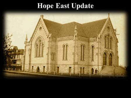 Hope East Update. Ceiling Demo: We need a TON of people these first two days Sat. Feb. 23rd Tues. Feb. 26th Painting starts: Sat. March 2nd Sherwin Williams.