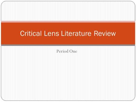 Period One Critical Lens Literature Review. The Catcher in the Rye, J.D. Salinger Holden Caulfield (main character, protagonist/antagonist) Been through.