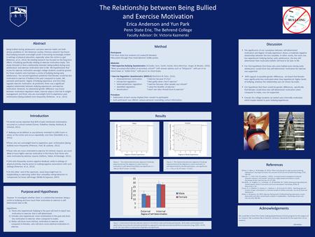 Abstract Being bullied during adolescence and poor exercise habits are both serious problems in the American society. Previous research has found that.