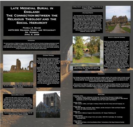 Introduction The burial practices in Medieval England dealt fairly closely with the Christian theology pertaining to death and with social standing of.