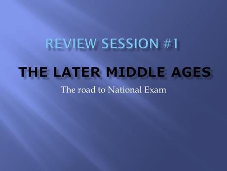 The road to National Exam.  The multiple choice portion of the exam.  No matter how good your teacher is, he/she cannot possibly cover every single.