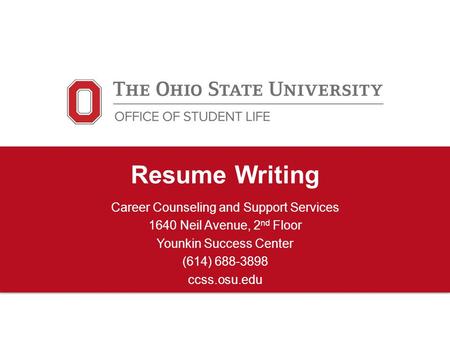 Resume Writing Career Counseling and Support Services