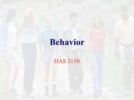 Behavior HAS 3150. Do People Choose? Leading Causes of Death - 1900 Pneumonia and influenza Tuberculosis Diarrhea Disease of the heart Intracranial lesions.