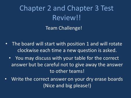 Chapter 2 and Chapter 3 Test Review!!