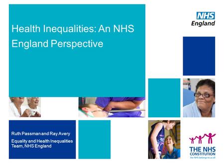 Health Inequalities: An NHS England Perspective