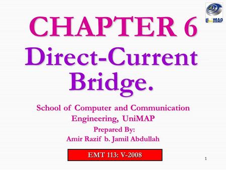 CHAPTER 6 Direct-Current Bridge.