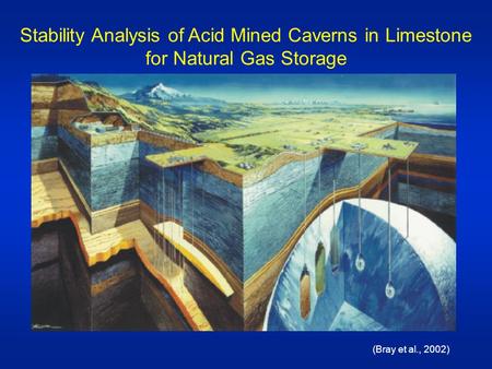 Stability Analysis of Acid Mined Caverns in Limestone for Natural Gas Storage (Bray et al., 2002)