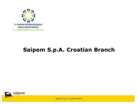 Saipem S.p.A. Croatian Branch