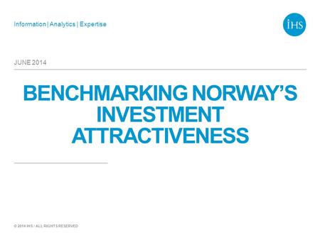 Benchmarking Norway’s investment attractiveness